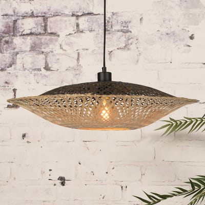 GOOD&MOJO Hanglamp Kalimantan - Bamboe - Ø60cm - Scandinavisch,Bohemian - Hanglampen Eetkamer, Slaapkamer, Woonkamer