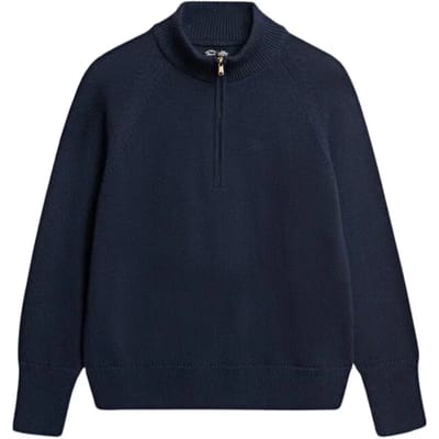 Superdry - Classic Cotton Knit Half Zip Trui Relaxed Pasvorm - Dames - Sweaters