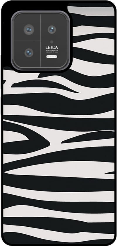 Smartphonica Telefoonhoesje Geschikt voor Xiaomi 13 met zebra opdruk - TPU backcover case zebra design - Zwart Wit geschikt voor Xiaomi 13