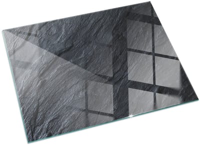 Tulup Kachel Vloerplaat - Steenoppervlaktetextuur Vloerplaat Voor Houtkachel - 60 cm x 40 cm - Zwart Vloerplaat Voor Kachel - Rechthoek Kachel Vloerplaat - Onderplaat Kachel - Plaat Voor Onder Houtkachel - Plaat Onder Houtkachel