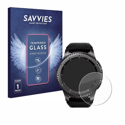 Savvies - Glas Screenprotector voor Samsung Gear S3 Frontier / S3 Classic - Gehard Beschermglas 9H