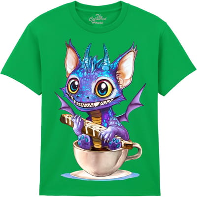 KIDS Draak Espresso Dragon The Coloured House KIDS T-shirt XL