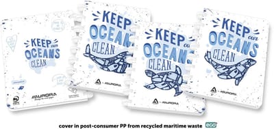 Schrift adoc ocean waste plastics a5 5x5mm 144pag | 10 stuks