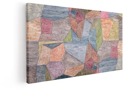 Artaza Canvas Schilderij Abstract - 120x60 cm - Wanddecoratie Modern - Muurdecoratie Geometrisch - Decoratie Woonkamer - Schilderijen Op Canvas