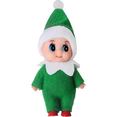 Poupée Elfe de Noël Colorée - Poupées Petits Elfes de Noël Garçon & Fille Décorations de Noël Jouets pour Enfants Cadeau pour Mère Enceinte 10cm vert