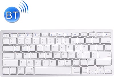 BK-3001 Bluetooth draadloos 78 toetsen ultradun toetsenbord voor Windows / iPad / iPhone (zilver)