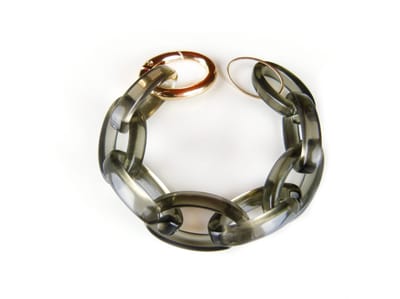 Armband Model Chance transparant grijze acryl schakels