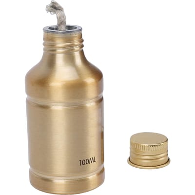 Lampe à alcool 100 ml Portable en alliage d'aluminium Lampe à alcool pour camping pique-nique randonnée laboratoire beige