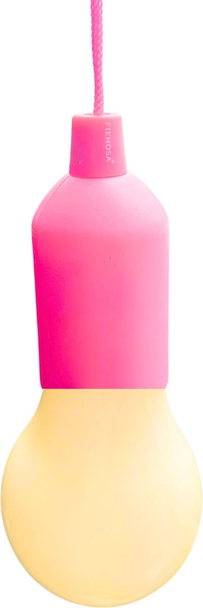 Fienosa Led Treklamp Roze - Handige Hanglamp - Camping Lamp - Roze - Hanglamp Batterij - Nachtlamp Kinderen - Campinglampen - Tentlamp - Kampeerlamp - NIET INBEGREPEN aaa batterijen- Warm wit licht -Tuinverlichting - Feestverlichting