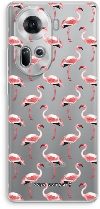 Case Company® - Hoesje geschikt voor Oppo Reno 11 hoesje - Flamingo - Soft Cover Telefoonhoesje - Bescherming aan alle Kanten en Schermrand