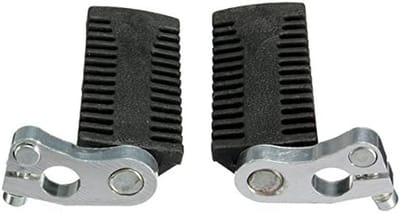 Voetsteunen Motor - Voetsteunen Paar - Mini Motor Rijden - Verstelbare Klemmen - 66mm Lengte - Zwart