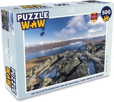 Puzzel Het kale rotslandschap van het Nationaal park Abisko in Zweden - Legpuzzel - Puzzel 500 stukjes