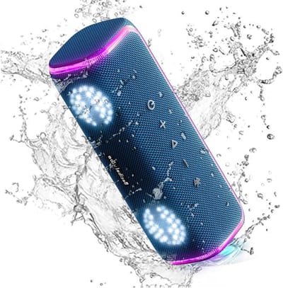 Draagbare speaker - Waterproof audio - Feestjes en buiten - 30W krachtig geluid - 25 uur batterij - Blauw