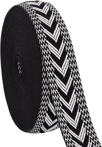 10 Yards Gestreepte Webbing Ribbon 9.8" Breed Polyester Riemen voor Ambachten, Tassen, Kleding en Huisdecoratie