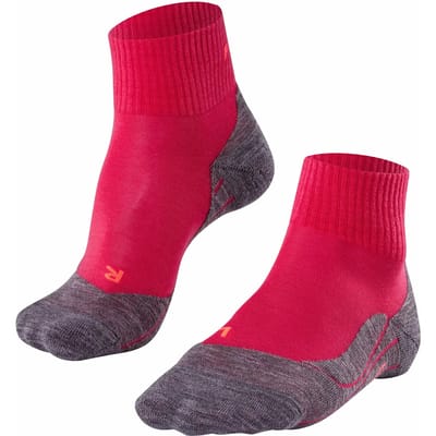 FALKE TK5 Short anti-blaar dun wol functioneel materiaal wandelsokken dames rood - maat 35-36