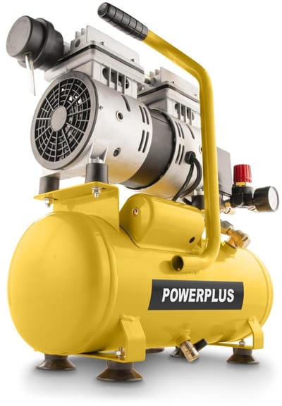 Powerplus Compressor POWX17230S - geen olie -550W- 6L -geluidsarm