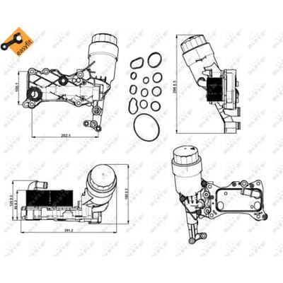 Olie radiator, motorolie  NRF 31350
