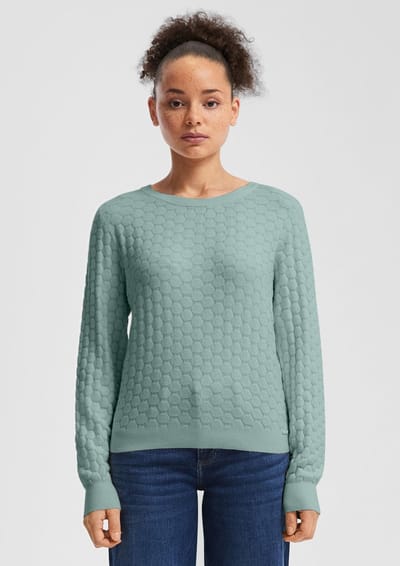 Q/S designed by - Dames pull - Maat S - Vrouwen - 6215 BLUE GREEN - Viscose