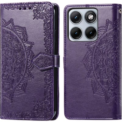 imoshion Hoesje - Geschikt voor Motorola Edge 70 Fusion - Mandala Bookcase - Paars