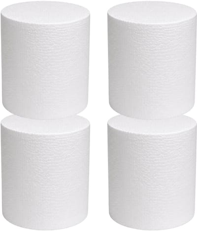 Piepschuim vormen - cilinder - 4x - D15 x L20 cm - styropor hobby / DIY vorm - basis knutselfiguren