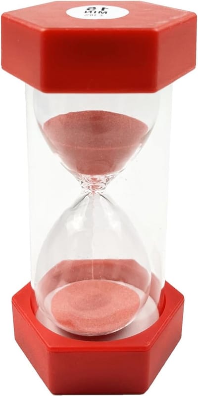 Kleurige zandloper voor kinderen en volwassenen, ideaal voor tijdbeheer in huis, klaslokaal en kantoor, 15 minuten timer
