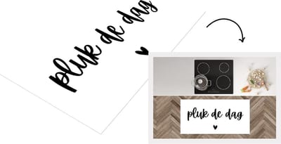 Keukenloper - Loper keuken - Spreuken - Pluk de dag - Quotes - Carpe diem - 120x60 cm - Keukenloper vinyl