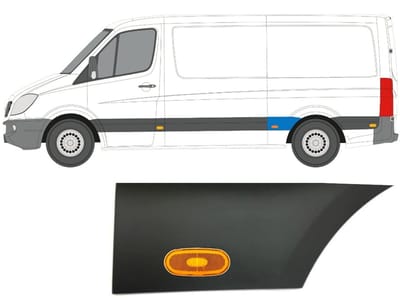 Sierlijst zijlijst achter spatbord met lamp voor Mercedes Sprinter 2006-2018