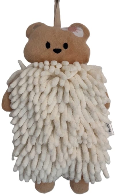 Handdoek - Hand towel - beste kwaliteit - Badtextiel - Bruin en witte - een schap