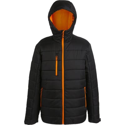 Regatta Thermisch gewatteerd jack voor heren (Zwart/Oranje Pop)