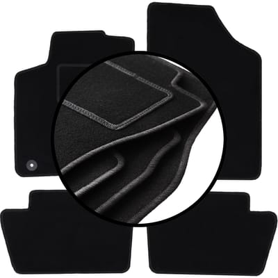 Complete set veloursmatten voor: Peugeot 307 hatchback, stationwagen, SW (2001-2009)