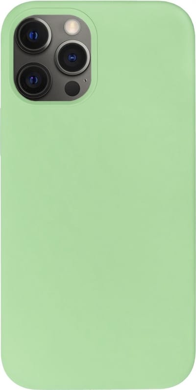 BMAX Siliconen hard case hoesje geschikt voor iPhone 12 Pro Max / Hard Cover / Beschermhoesje / Telefoonhoesje / Hard case / Telefoonbescherming - Mintgroen