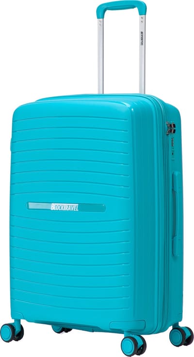BlockTravel® Reiskoffer 51x30x76 - 98 - 108 Liter - Trolley - Koffer L - Rolkoffer - Suitcase - Valies - TSA-slot - Lichtgewicht - Vergrootbaar - Supersterk en scheurt niet - Polypropyleen - Blauw