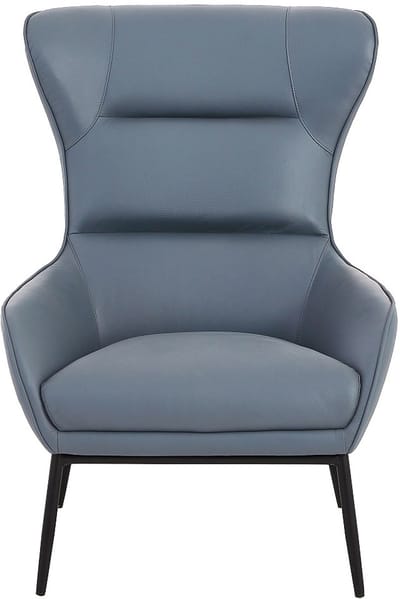 Vente-unique Grijze buffelleren fauteuil DINNIA