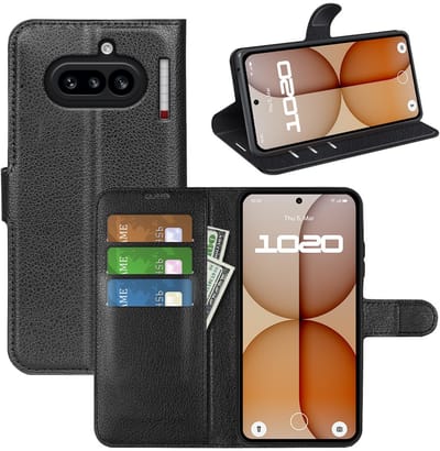 MobyDefend Hoesje - Geschikt voor Nothing Phone (4a) - Kunstleren Wallet Book Case (Sluiting Voorkant) - Zwart
