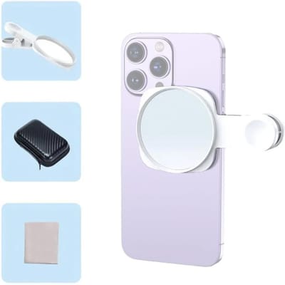 Selfiespiegel Compacte spiegel voor telefoon Universele telefoonclip Compatibel met iPhone 14/13/12/11