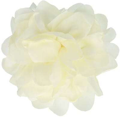 Haarsoires Haarspeld Duckklem 10cm – Haarbloem – Gladde Stof – Creme - Sterke Haarclip voor Styling & Dagelijks Gebruik - Hair Clip - Decoratieve Haaraccessoire