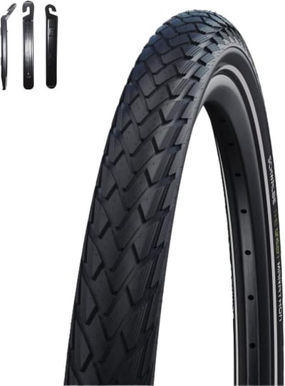 Set van 3 Duurzame Fietsbanden met Reflectie en Lekbescherming 28 Inch