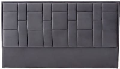 Vente-unique Hoofdeinde HERMINE - Fluweel - 160cm - Donkergrijs