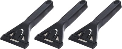 FX Tools Glasschraper - 3x - verfkrabber - verwisselbaar blad - kunststof handvat en beschermkap - universeel