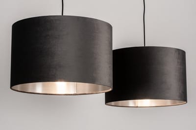 Lumidora Hanglamp 30928 - CHARLOTTE - 2 Lichts - E27 - Grijs - Zilvergrijs - Metaal