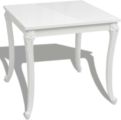 Eettafel Hoogglans - Keukentafel Woonkamer - Samen Eten - Wit Glanzend Oppervlak - 80x80x76cm of 120x70x76cm - Wit