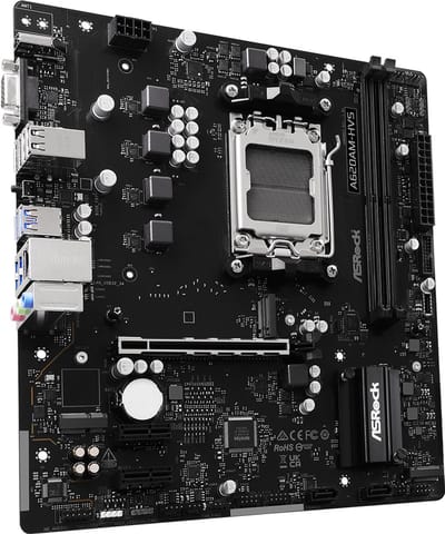 ASrock A620AM-HVS - Moederbord - Micro-ATX - Socket AM5 - AMD A620A - DDR5 - Realtek ALC897 Audio - Realtek Gigabit LAN