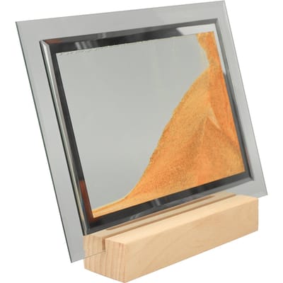 Zandschilderkunst LED Nachtlampje 3D Bewegend Zandkunst Glas Schilderij voor Bureau Thuis Slaapkamer USB Stekker 5V gray