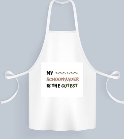 Akyol - my schoonvader is the cutest Keukenschort - Papa - schattige schoonvader - vader cadeautjes - vaderdag - verjaardagscadeau - verjaardag - cadeau - geschenk - kado - gift - vader artikelen - 82 bij 71 cm