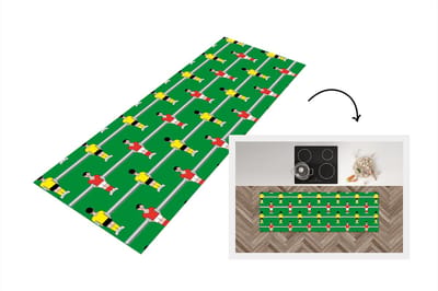 Keukenloper - Loper keuken - Patronen - Voetbal - Sport - 150x50 cm - Keukenloper vinyl