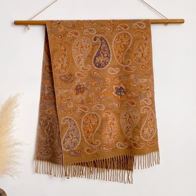 Luxe Winter Kasjmier Pashmina Sjaal Dames Wikkel Warme Winter Sjaals Design Print Vrouwelijke Foulard Katoenen Sjaals Sjaal One Size brown
