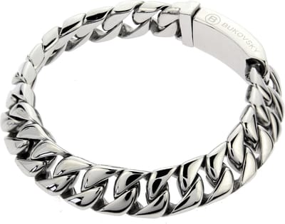 Bukovsky - Stalen Armband - "Force Extra Small" - 18 cm - Zilverkleur - Gepolijst - Glanzend - Roestvrij Staal - 316L Stainless Steel