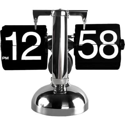 Digitale Klok met Neerklappende Cijfers Retro Minimalistisch Mechanische Zelfklok Tafelklok voor Thuis zwart