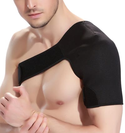 Daity 1-Pack - Schoudersteunband - compressieondersteuning voor herstel - stabilisator voor de rechterschouder - stabilisator ter voorkoming van armblessures - schoudercompressiemouw - verlicht rotator cuff-pijn - sportbeschermingsuitrusting