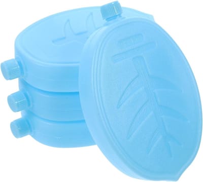 Herbruikbare ijspakketten voor koeltas - 4 stuks vriesblokken voor lunchbox, ideale stenen voor luchtkoeler en reizen, compacte blauwe PE-doos voor koude opslag